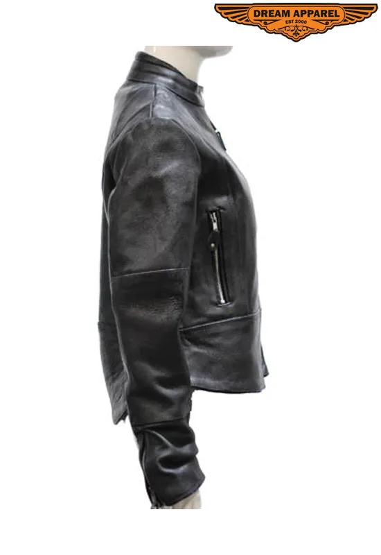 Womens Leather Jacket With Z/o Lining