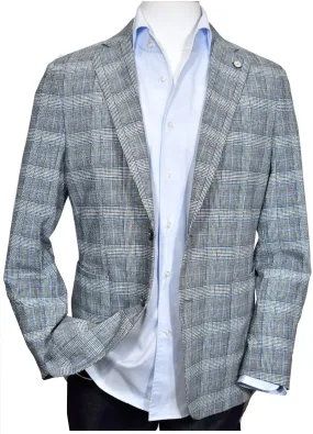 ZRS228 Grey Plaid Sport Coat